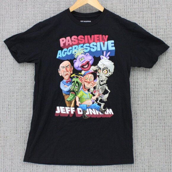 Jeff Dunham Passive Aggressive Tour Shirt Mens Medium M Black Graphic Art 2018 - Picture 1 of 9
